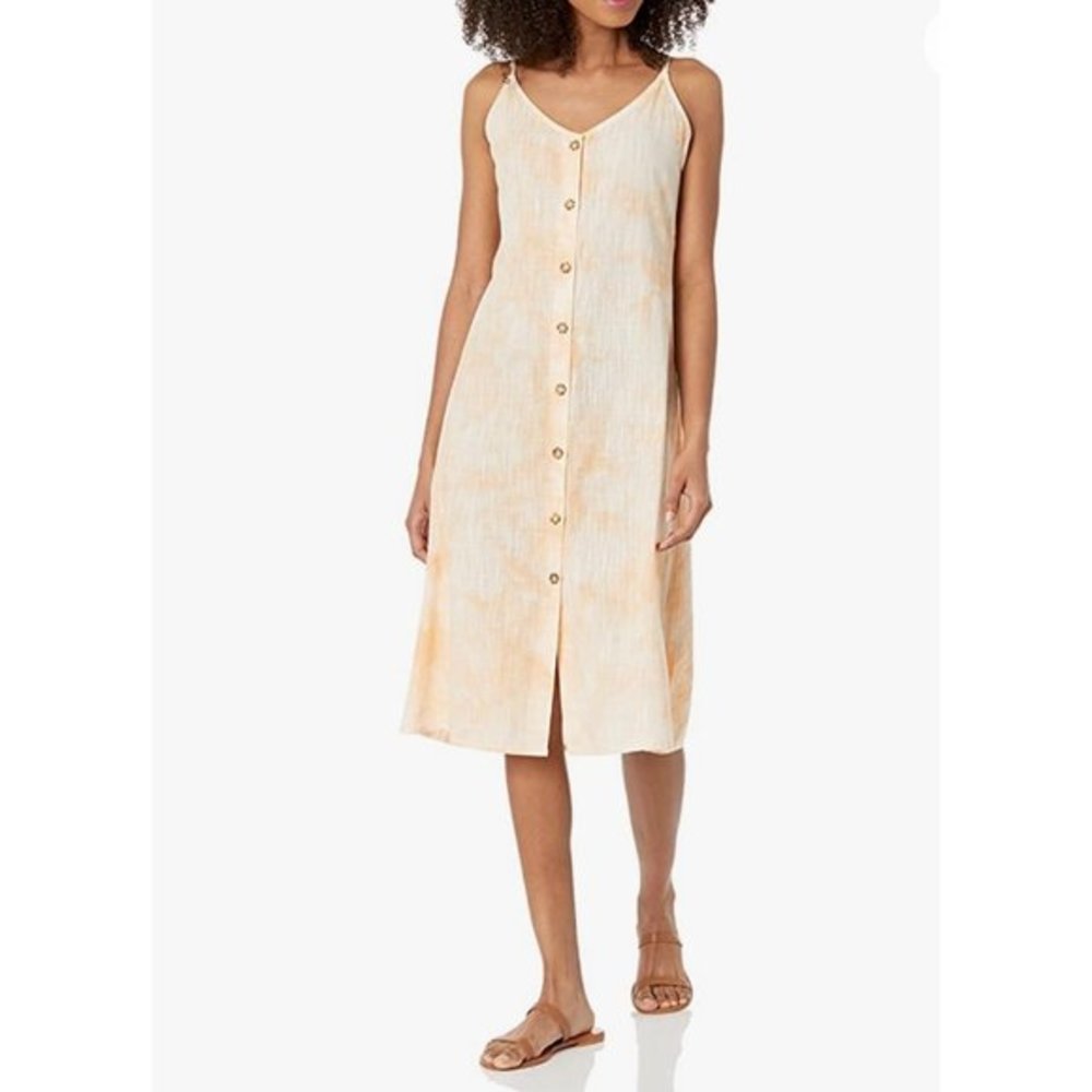 NWT Roxy Women's Wild Ties Dress Button Down Midi